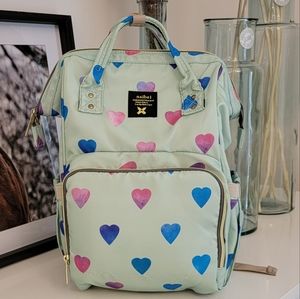 Diaper Bag Backpack Heart Print